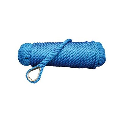 Talamex Ankerleine mit Kausche - blau, Durchmesser 12mm, Länge 30m