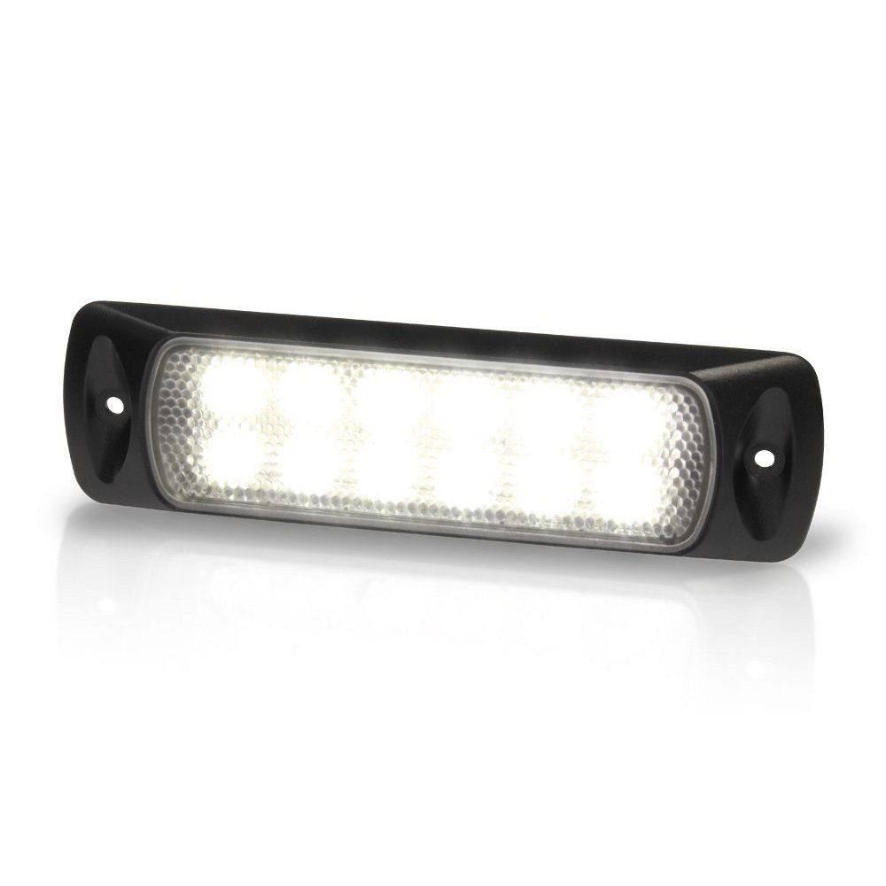 Hella Marine Serie 0670 Sea Hawk LED Deckscheinwerfer - Einbau, breitstrahlend, Gehäuse schwarz