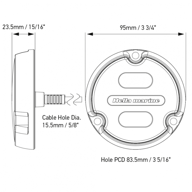 Hella Marine Apelo A1 RGB, anthrazit