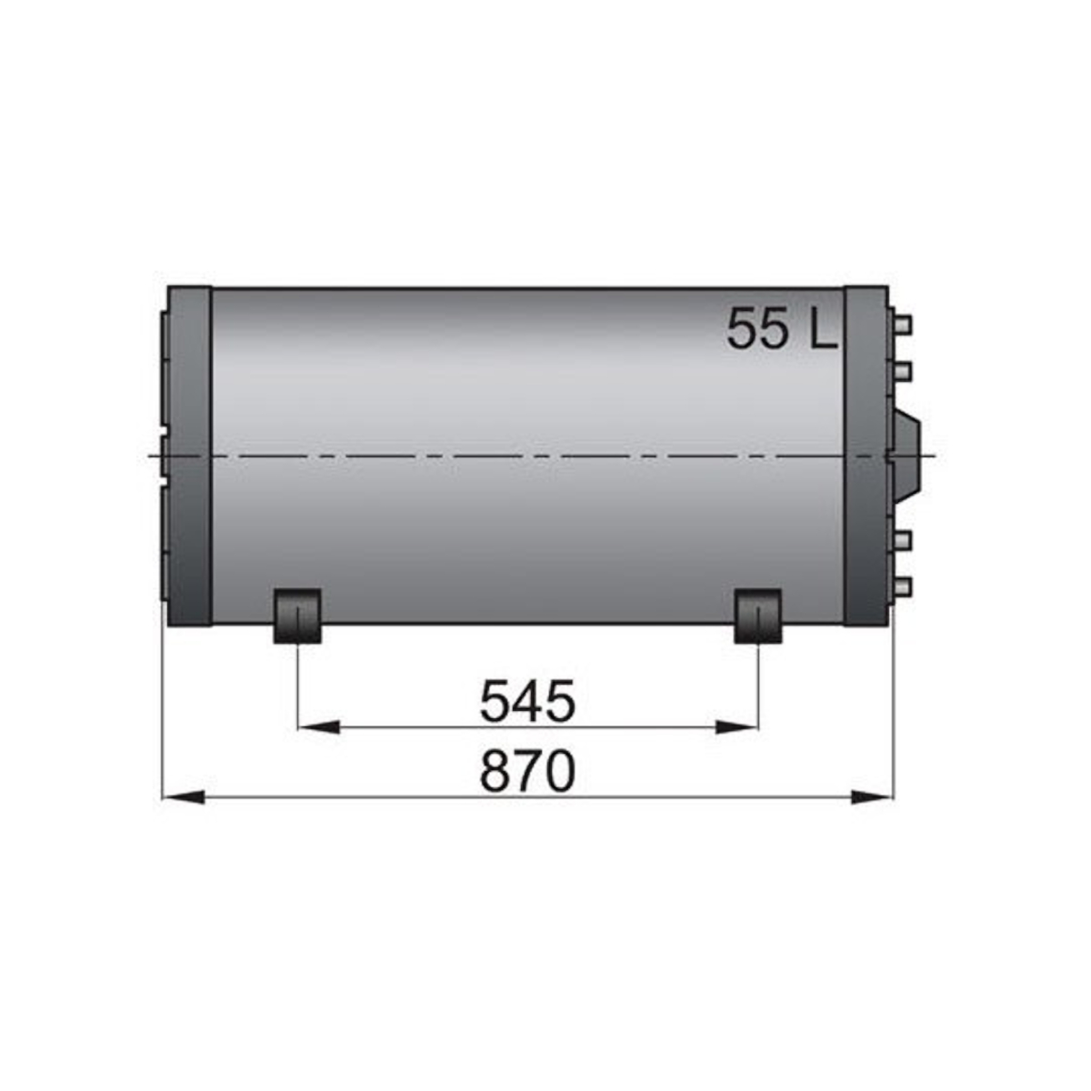Vetus Warmwasserboiler 55 Ltr. doppelwandig