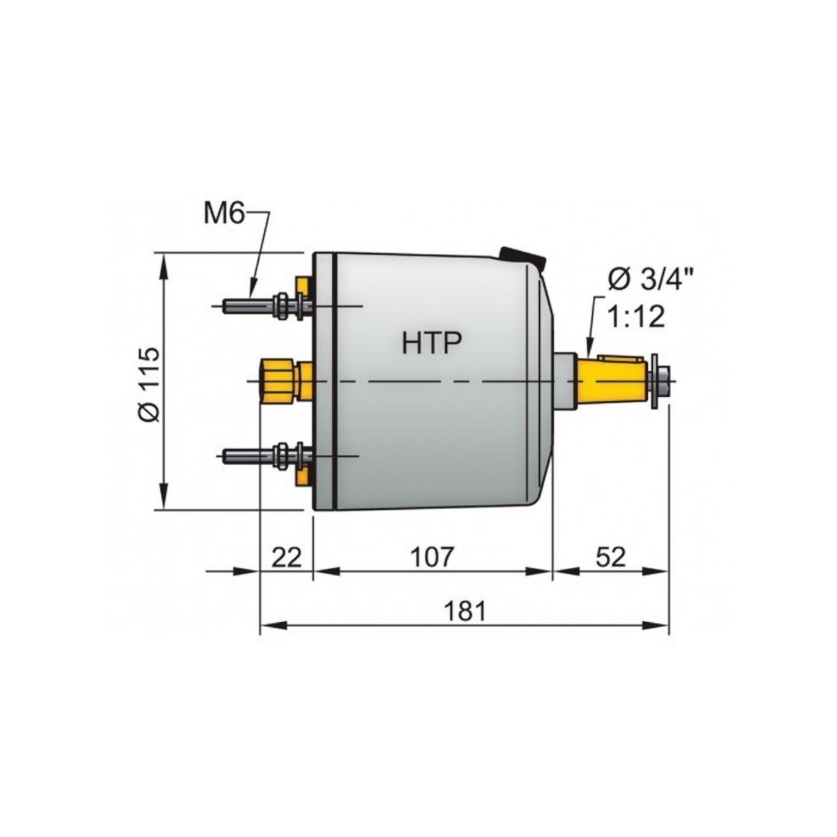 Vetus Hydraulik-Pumpe HTP30, 10 mm, weiß