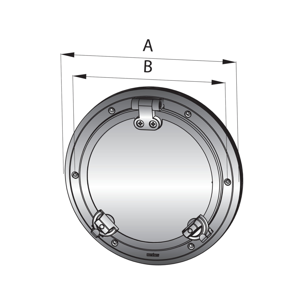Vetus Bullauge PW221, Aluminium, Kategorie A1