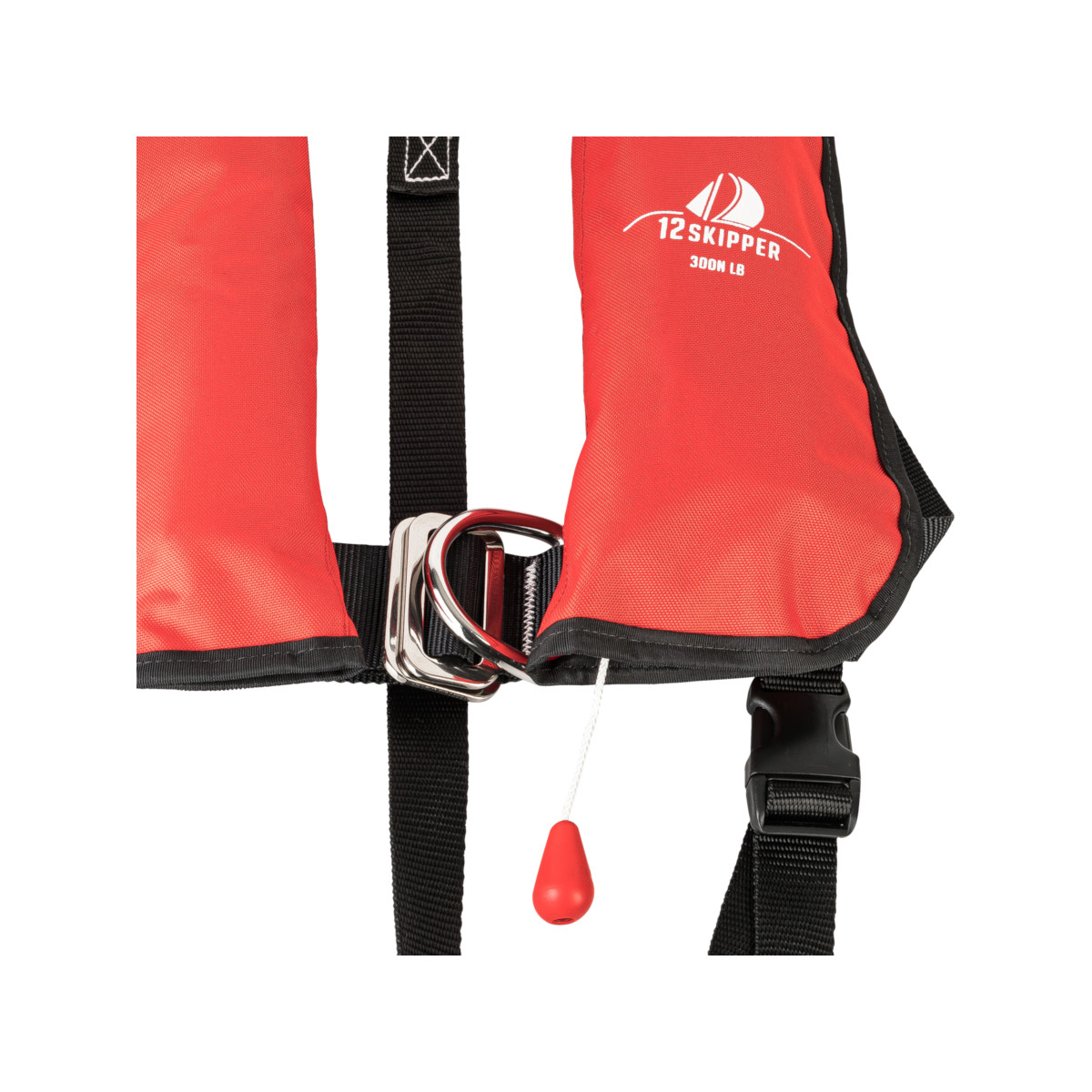 2er-Set 12skipper Automatik-Rettungsweste 300N ISO mit Harness, rot inkl. 2 Wartungskits