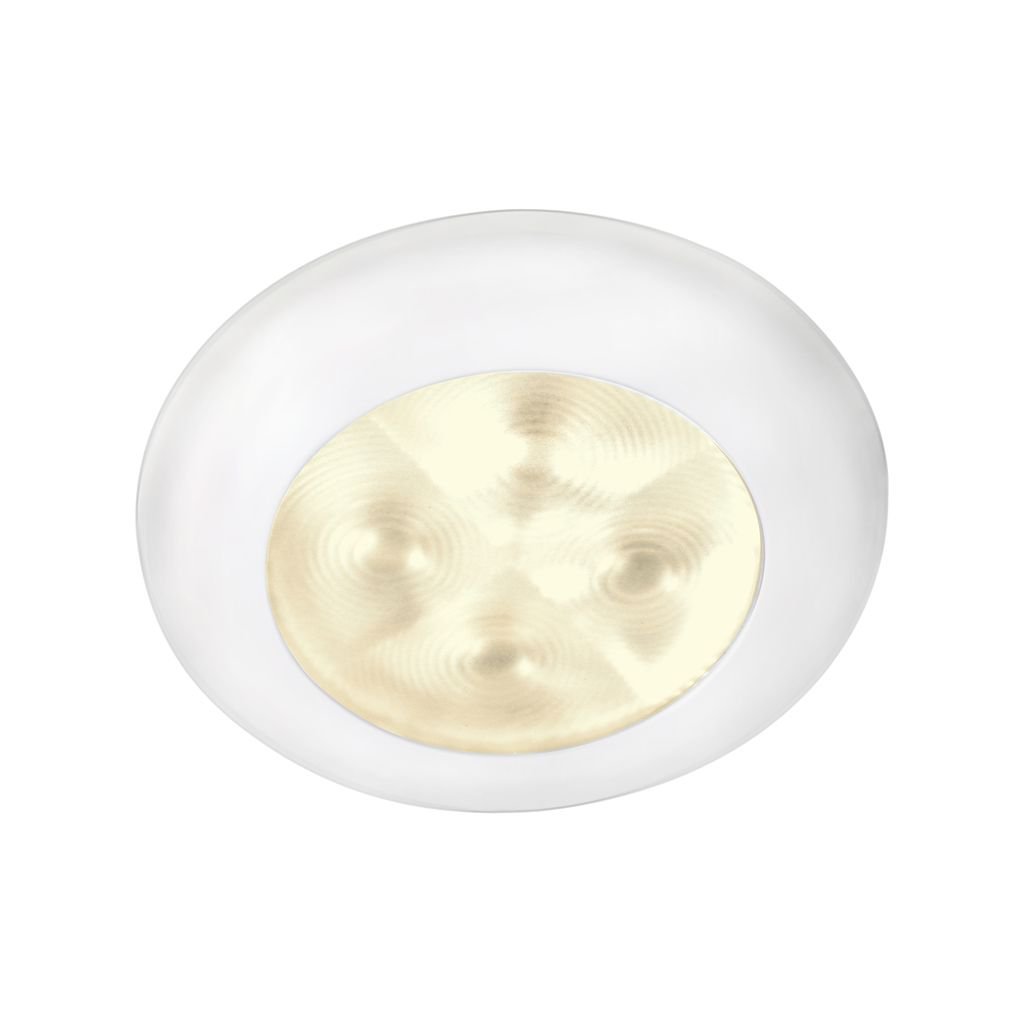 Hella Marine Serie 9596 Rakino Deckenstrahler LED - Gehäuse Kunststoff weiß - Lichtfarbe warmweiß - Spannung 24 Volt