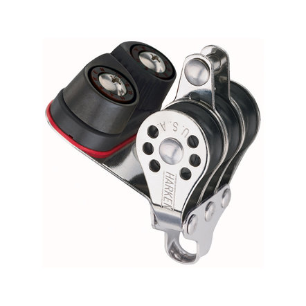 Harken Micro Block 22mm - dreischeibig mit Klemme und Hundsfott