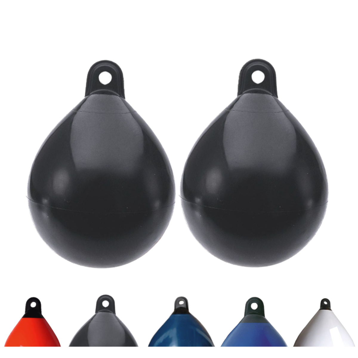 2er- Set Majoni Kugelfender Durchmesser 35 cm, schwarz