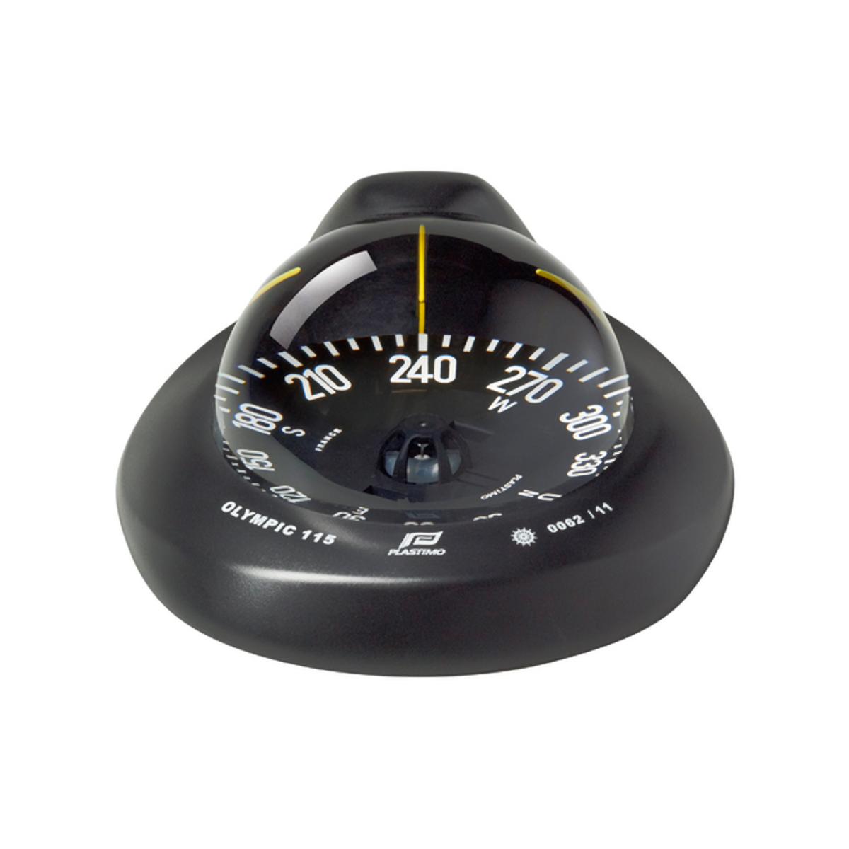 Plastimo Kompass Olympia115 Schwarz, Schwarze flache Karte