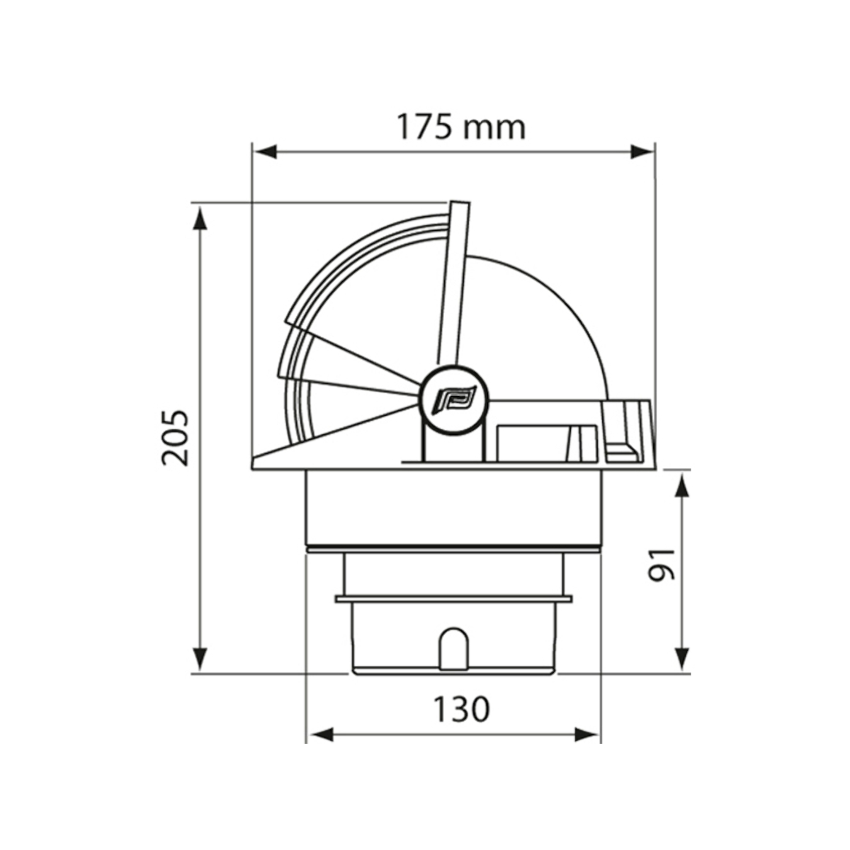 Plastimo Kompass Olympic 135 Schwarz, rote Karte Zone A/B/C