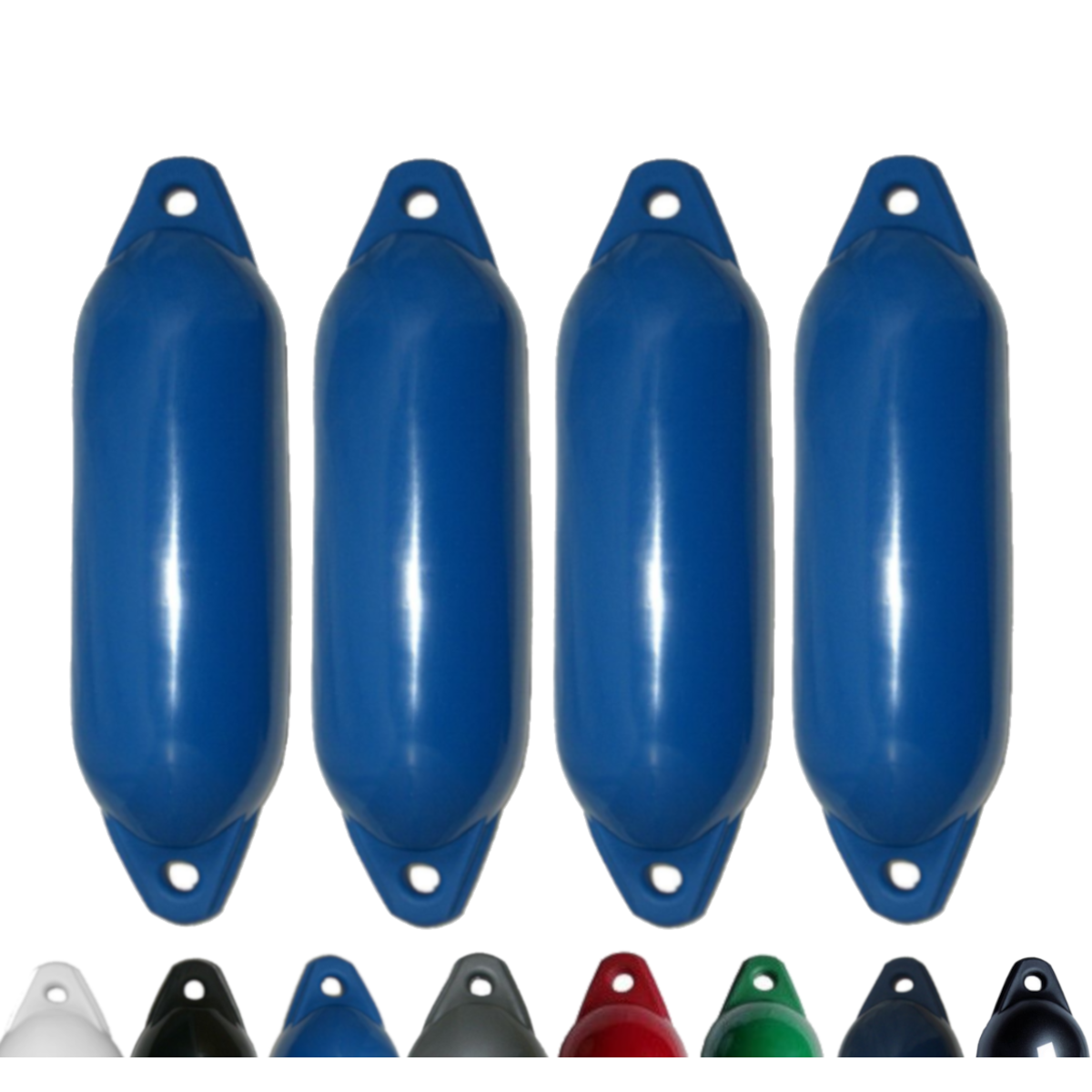 Majoni Bootsfender 4er-Set Fender Star 25 Langfender - blau, 58 x 15 cm