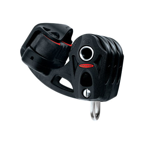 Ronstan Orbit Block Serie 30 BB - Großschotblock dreischeibig mit Schäkel und Klemme