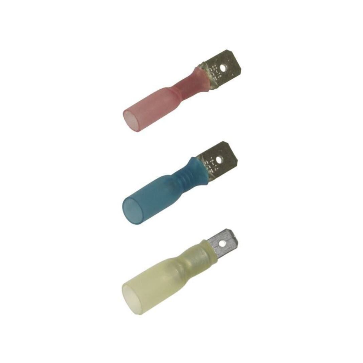 Crosseven Isolierte Flachstecker mit Wärmeschrumpfschlauch,Rot 6,3 mm Für 0,5-1,5 mm² Kabel-10 Stück