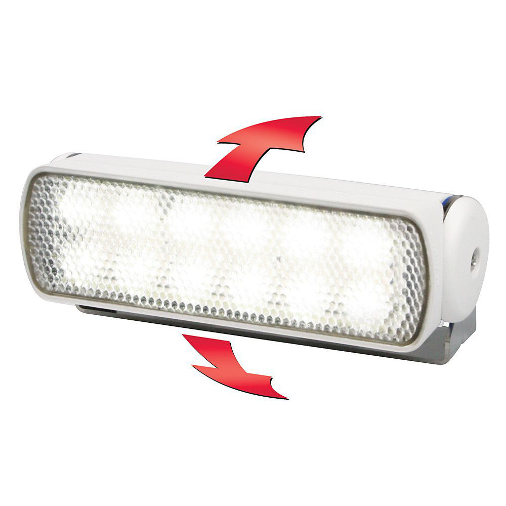 Hella Marine Serie 0670 Sea Hawk LED Deckscheinwerfer - Anbau, breitstrahlend, Gehäuse weiß