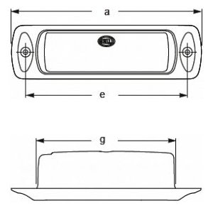 Hella Marine Serie 0670 Sea Hawk LED Deckscheinwerfer - Einbau, breitstrahlend, Gehäuse schwarz