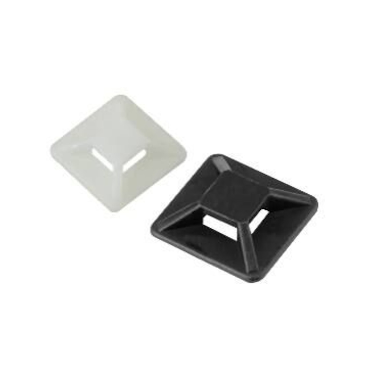 Crosseven Kabelbinderlasche selbstklebend 30x30mm, bis 6,4mm, 100 Stück, weiß