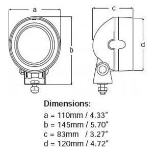 Hella Marine Serie 6136 LED Mega Beam Deckscheinwerfer - Gehäusefarbe weiß
