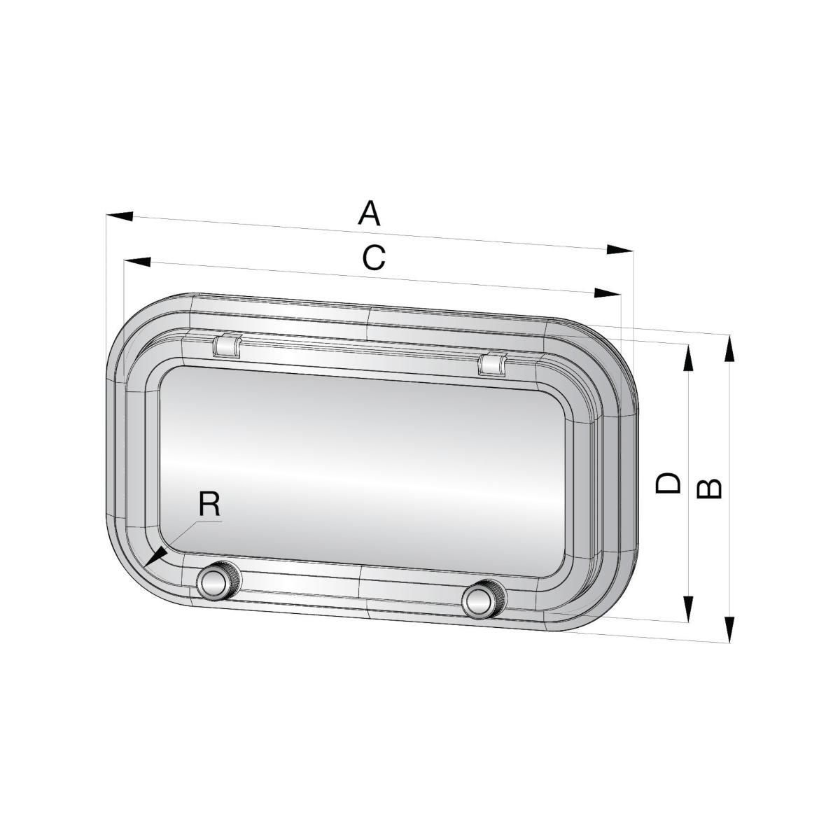 Vetus Bullauge PZ661, Aluminium, Kategorie A1