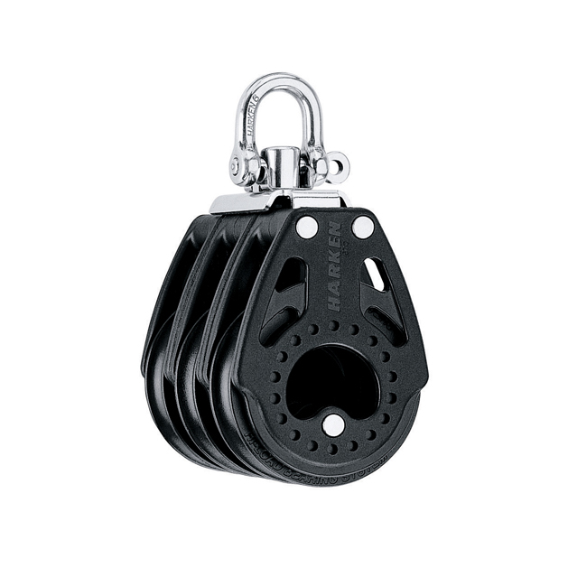 Harken 75mm Carbo Block - dreischeibig mit Wirbelschäkel