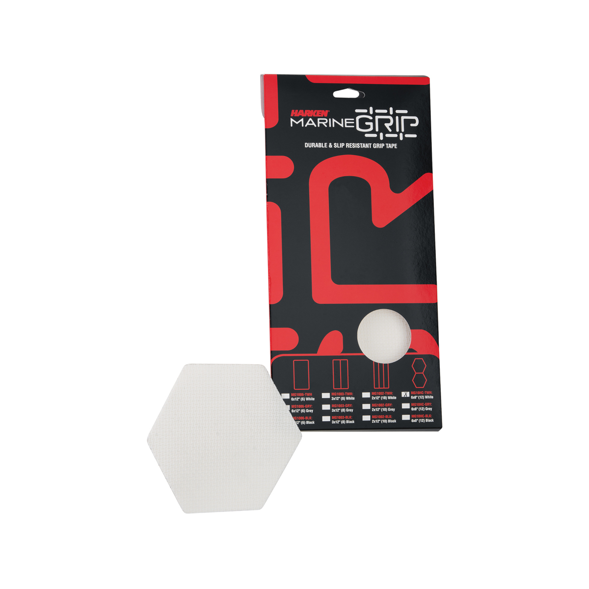 Harken Marine Grip Tape 12 Stück sechseckig transparent weiß
