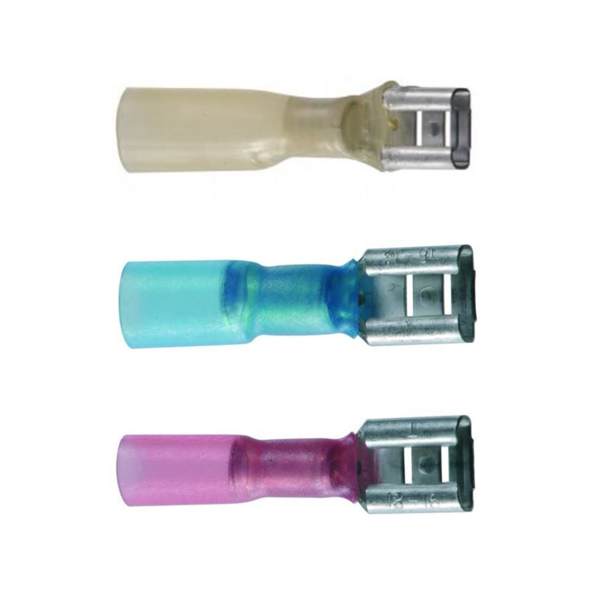 Crosseven Vollisolierte Flachsteckerhülse,Blau 6,3 mm Für 1,5-2,5 mm² Kabel-100 Stück