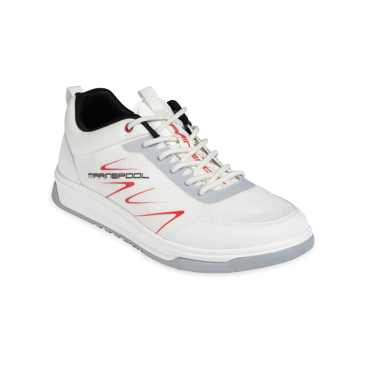 Marinepool Tempest Sneaker Segelschuh Unisex weiß-rot, Größe 44