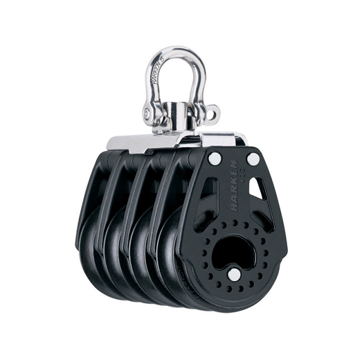 Harken 40mm Carbo Block - vierscheibig mit Wirbelschäkel