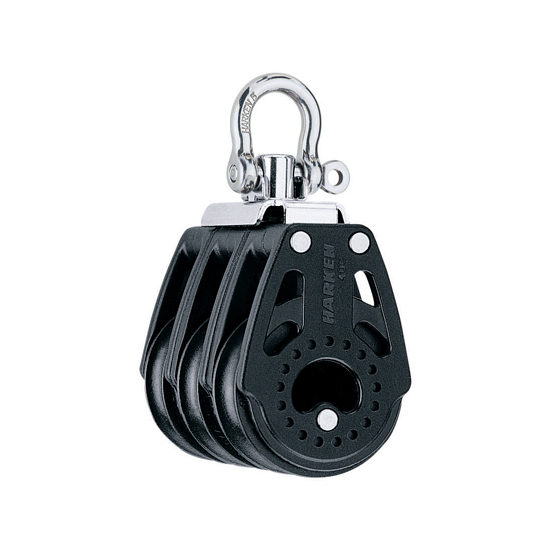 Harken 40mm Carbo Block - dreischeibig mit Wirbelschäkel