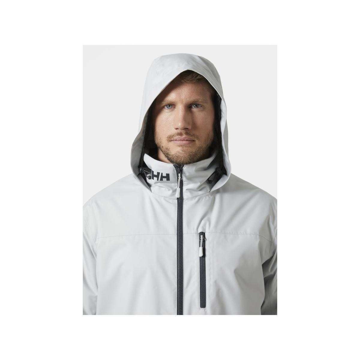 Helly Hansen Crew Hooded Midlayer Segeljacke 2.0 Herren grau, Größe XL