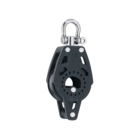 Harken 40mm Carbo Block - einscheibig mit Wirbelschäkel und Hundsfott