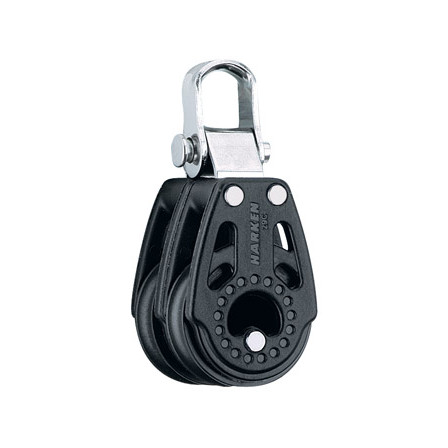 Harken 29mm Carbo Block - zweischeibig mit Bügel, 90° bewegbar