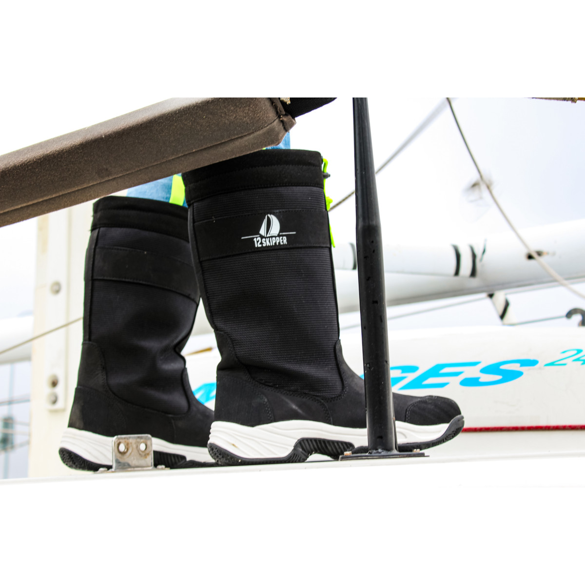 DEAL: 12skipper Drake Segelstiefel Unisex schwarz, Größe 38