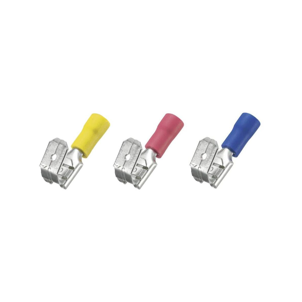 Crosseven Isolierte Flachsteckadapter,Blau 6,3 mm Für 1,5-2,5 mm² Kabel-100 Stück