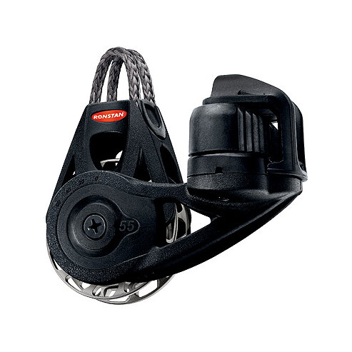 Ronstan Orbit Block Serie 55 RT - einscheibig mit Looptop und Klemme, auto & manuell