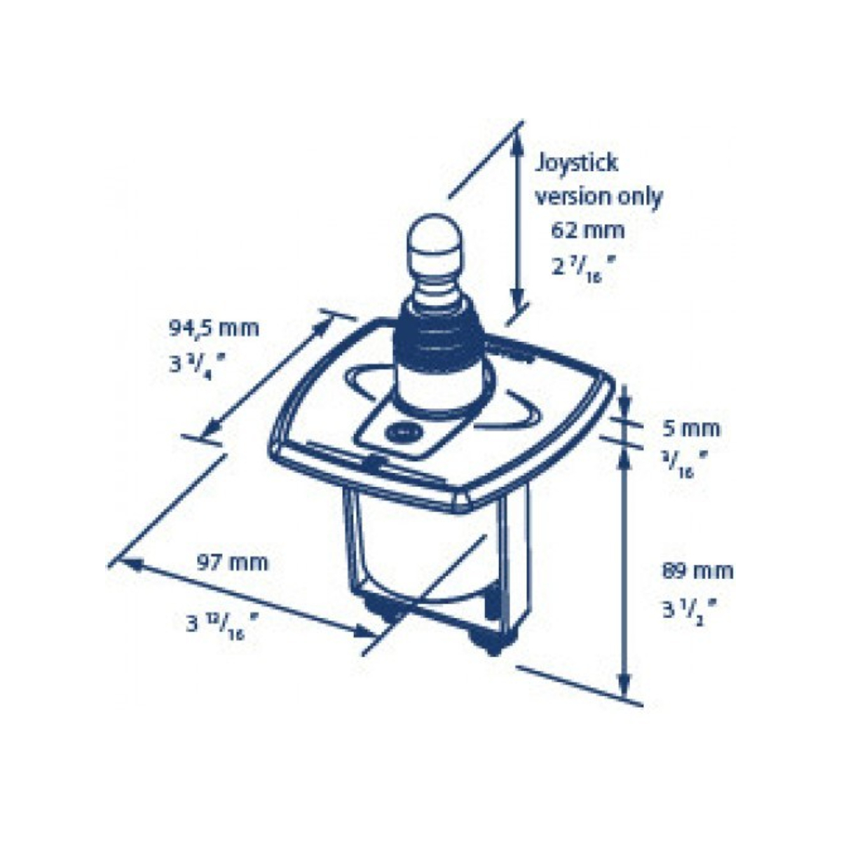 Vetus Bugschraubenpanel mit Joystick 12/24V