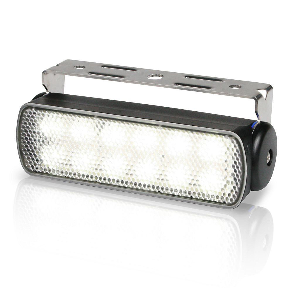 Hella Marine Serie 0670 Sea Hawk LED Deckscheinwerfer - Anbau, breitstrahlend, Gehäuse schwarz
