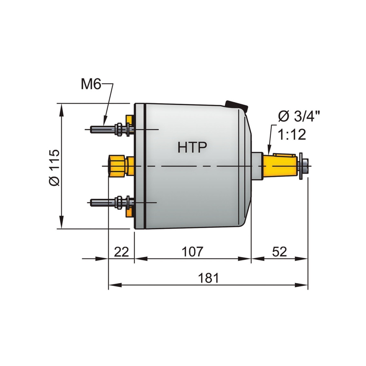 Vetus Hydraulik-Pumpe HTP20, 10 mm, weiß