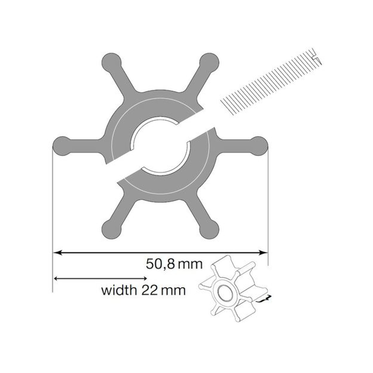 Johnson Impeller für F4 Pumpe, Nitril