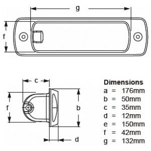Hella Marine Serie 0670 Sea Hawk LED Deckscheinwerfer - Einbau, breitstrahlend, Gehäuse schwarz