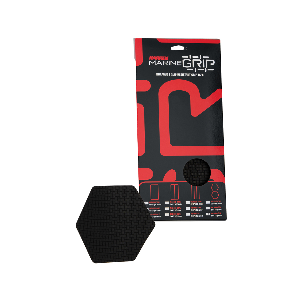 Harken Marine Grip Tape 12 Stück sechseckig schwarz