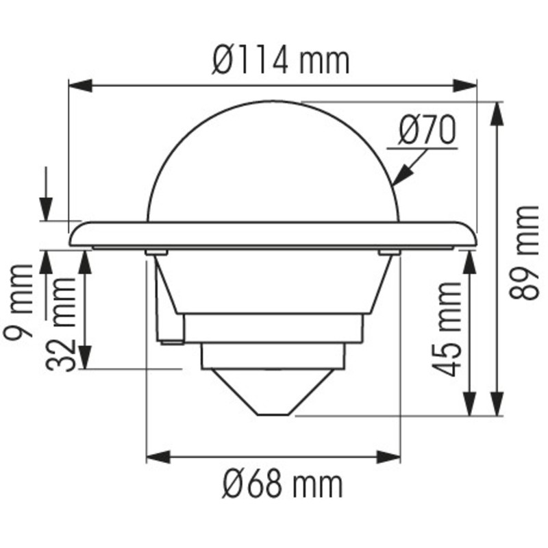 Plastimo Kompass Mini C Schwarz Zone A/B/C