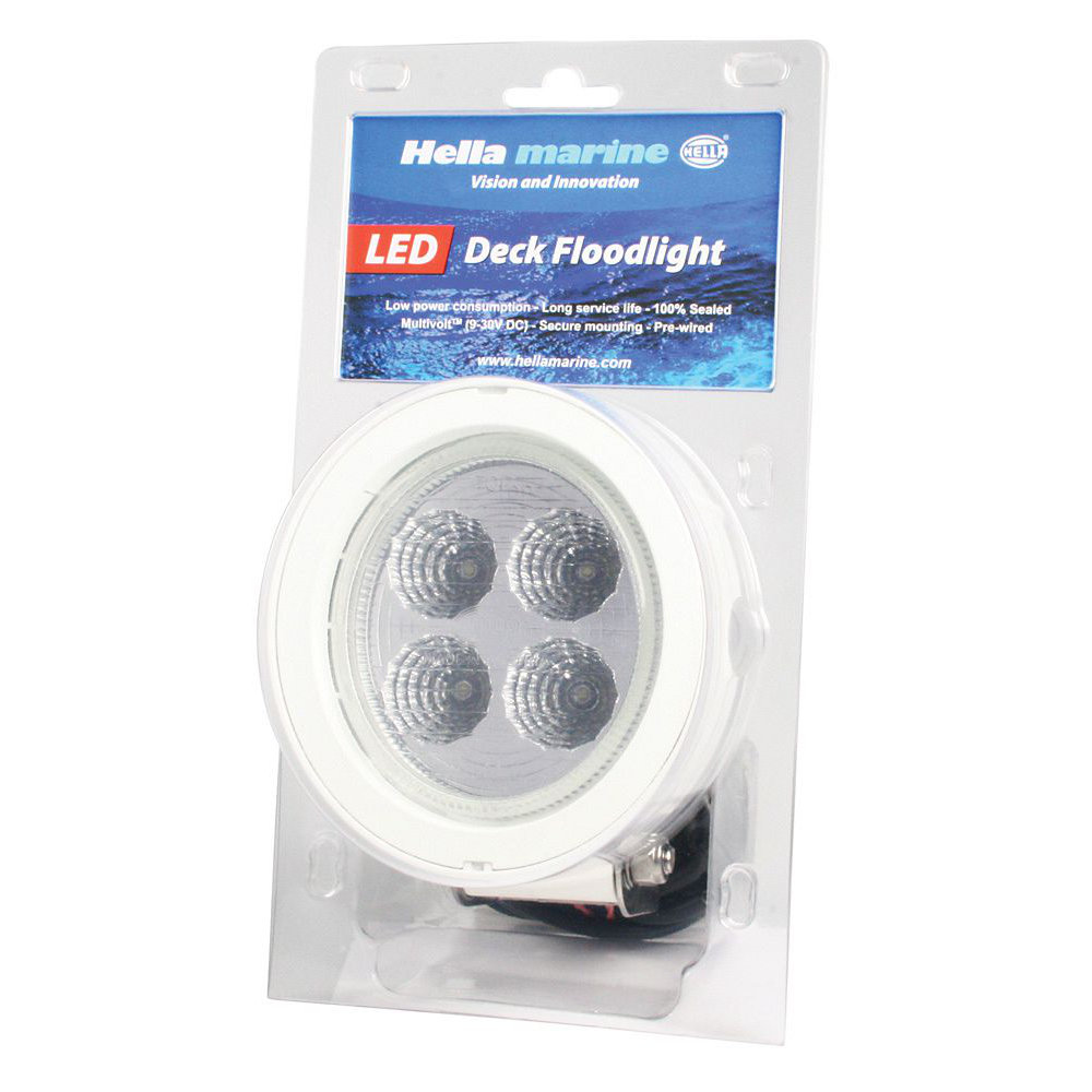 Hella Marine Serie 6136 LED Mega Beam Deckscheinwerfer - Gehäusefarbe weiß
