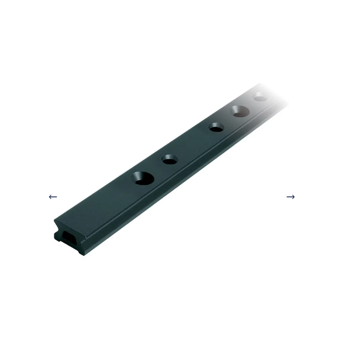 Ronstan S22 Schiene, schwarz, 996mm M6 CSK x100mm Befestigungslöcher