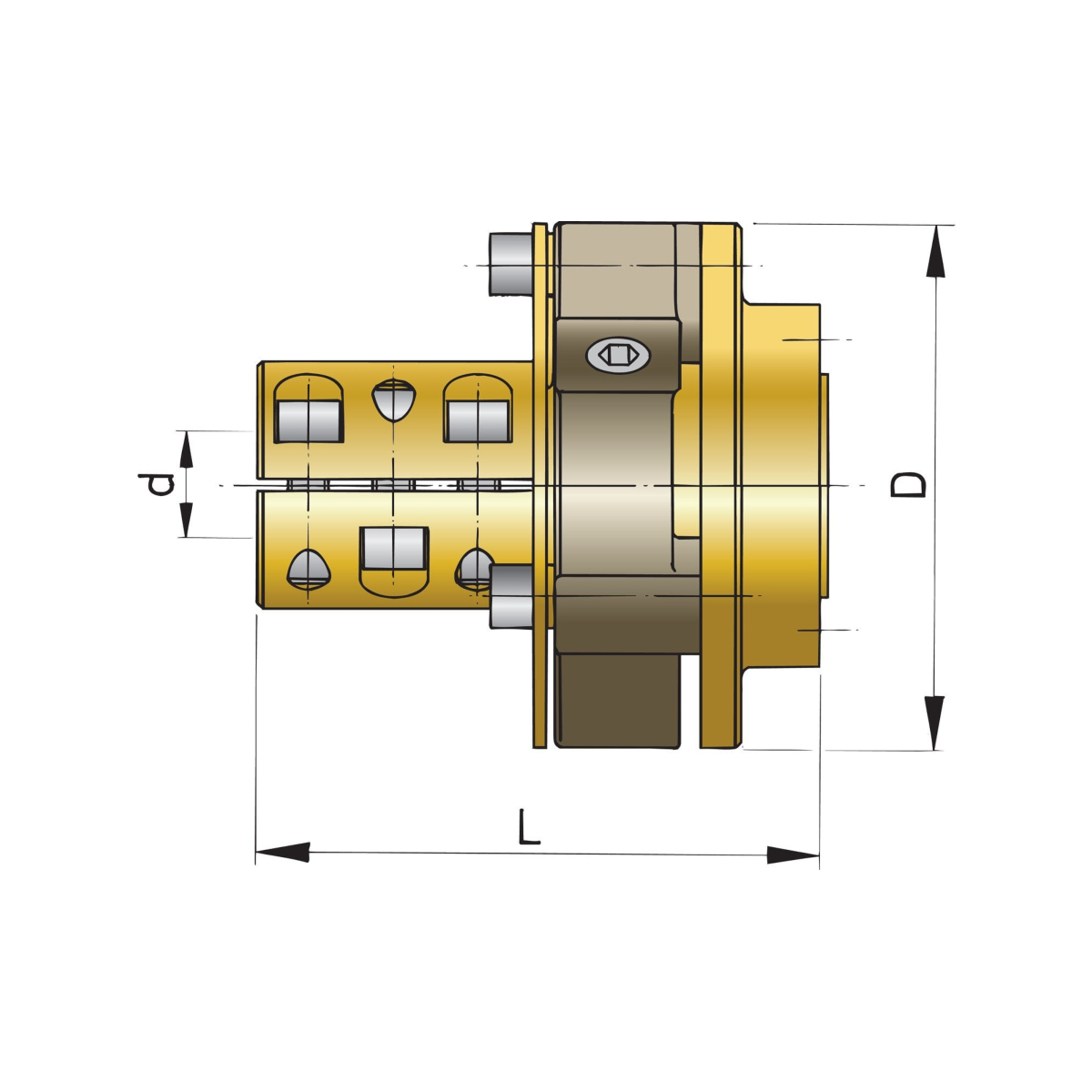 Vetus Flexible Kupplung BULLFLEX 8 für 35mm Welle