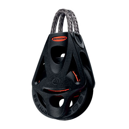 Ronstan Orbit Block Serie 40 BB - einscheibig mit Looptop und Hundsfott