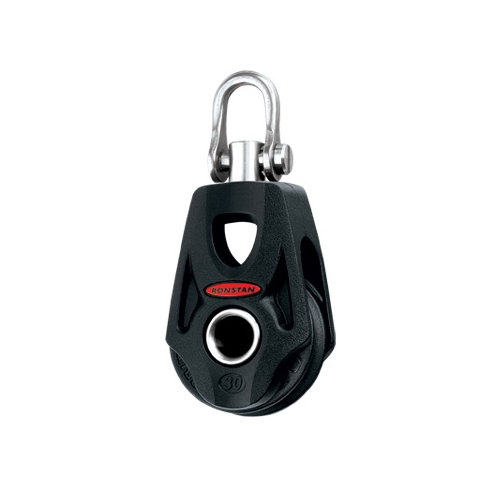 Ronstan Orbit Block Serie 30 BB - einscheibig, Wirbelschäkel und Nylatronscheibe