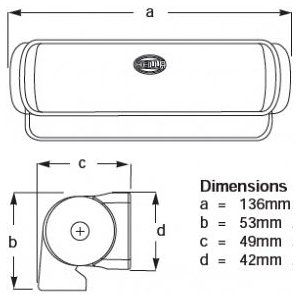Hella Marine Serie 0670 Sea Hawk LED Deckscheinwerfer - Anbau, breitstrahlend, Gehäuse weiß